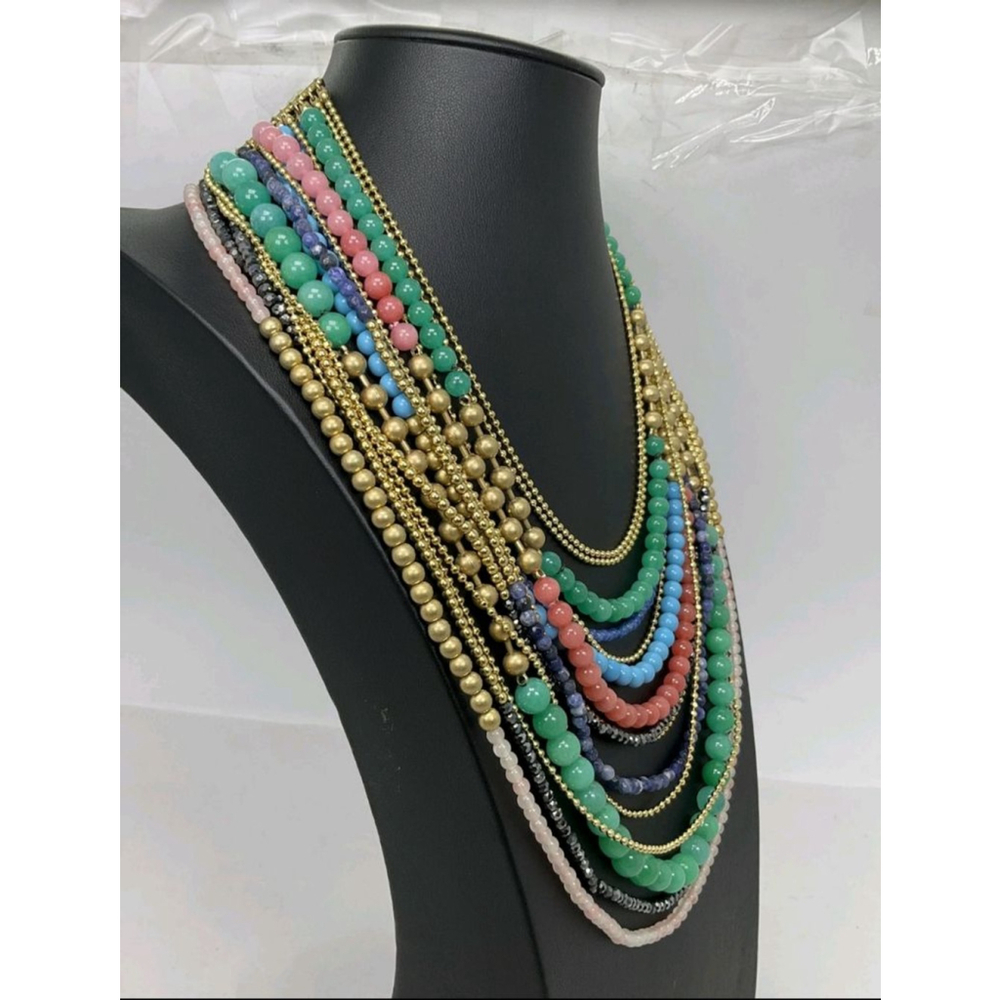 Stella & Dot Zahara Semi-Precious Multi-Strand Necklace 18" - 22" - Picture 3 of 5